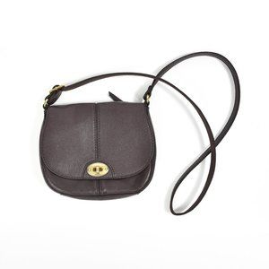 Fossil Small Brown Cross body Saddle Bag